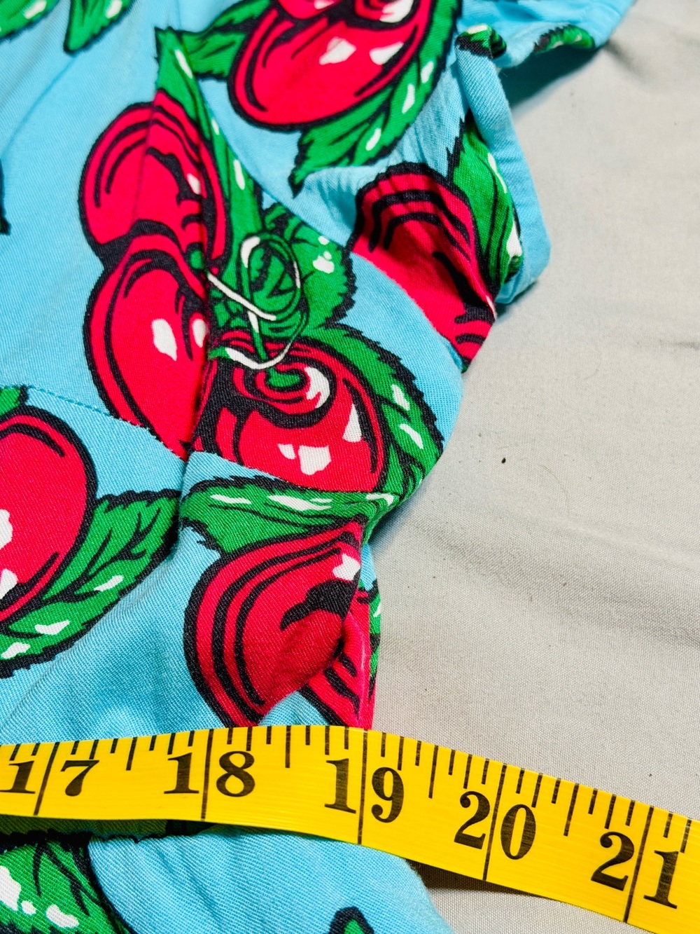 Torrid Red and Blue Betsey Johnson Large Cherry 🍒 Print Dress 👗 - Picture 4 of 5